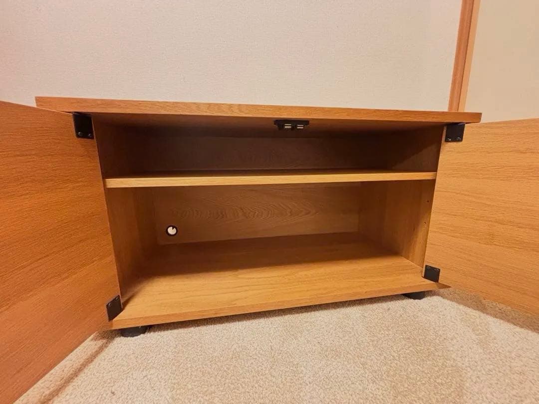 【3/4まで】無印良品 スタッキングキャビネット オーク材（木製扉付）
