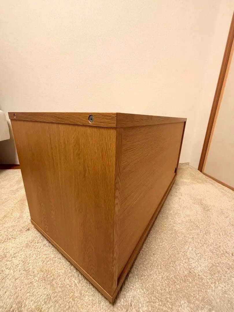 【3/4まで】無印良品 スタッキングキャビネット オーク材（木製扉付）