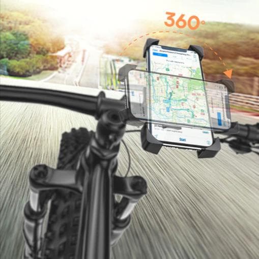 スマホホルダー ブラックiPhone 自転車 Uver シンプル 落下防止