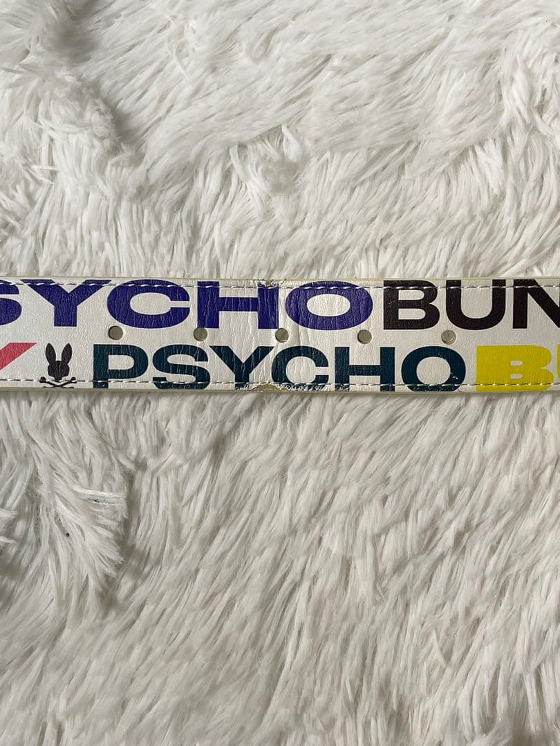 PSYCHO BUNNY サイコバニー ゴルフベルト マルチロゴ ホワイト