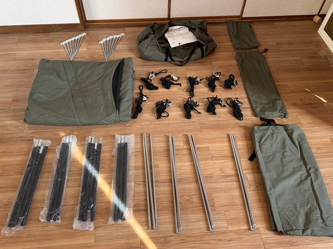 TCテント パップテント 軍幕 ポリコットン素材 通気 設営簡単 2
