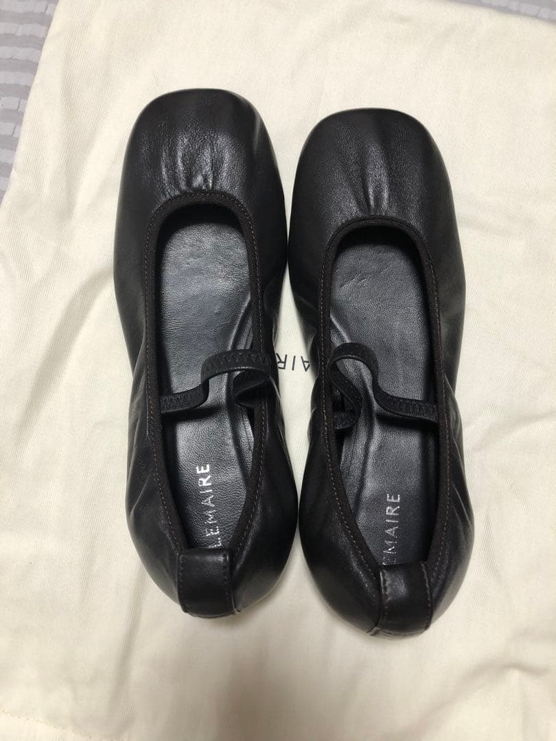 LEMAIRE 24FW スクエアフラット バレエシューズ