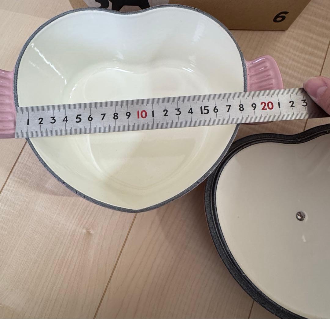 ルクルーゼ　COCOTTE COEUR ココットダムール　シフォンピンク
