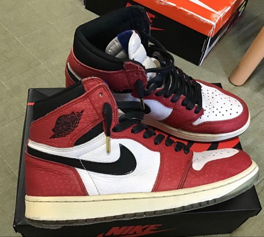 [最安値]NIKEエアジョーダン1シカゴスパイダーマン　オリジンストーリー