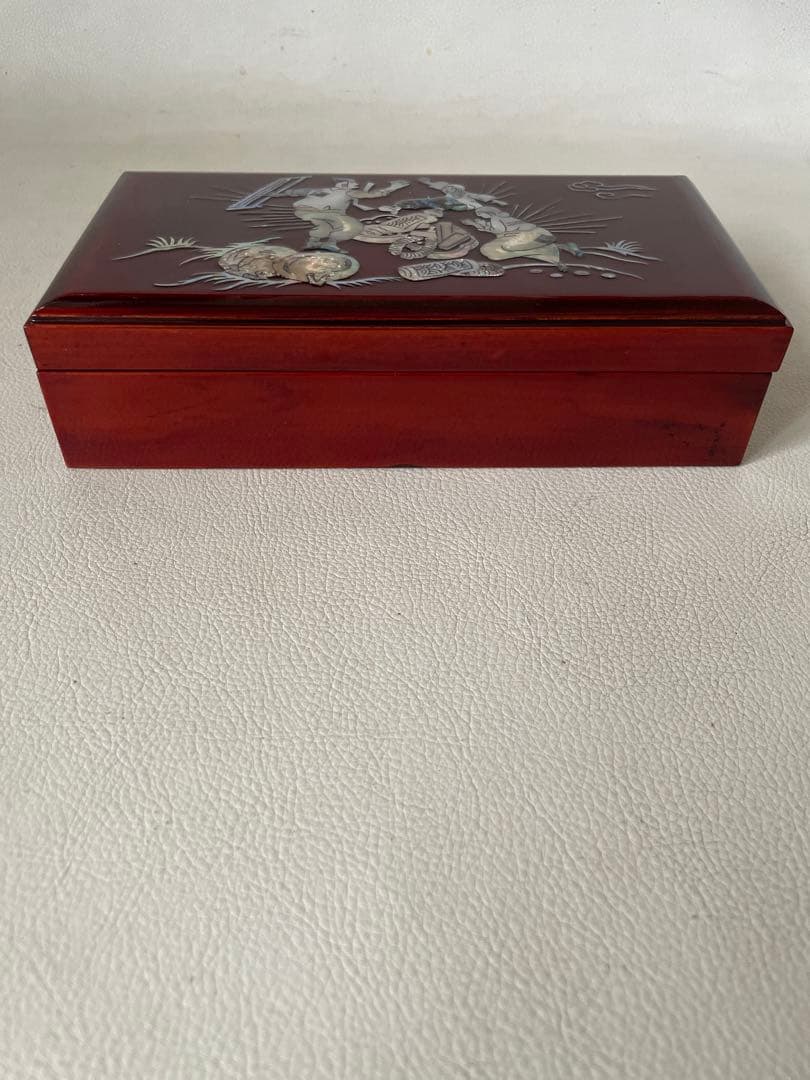 螺鈿細工 宝石箱 腕時計 ・ ジュエリーボックス 財宝発見図 中古美品