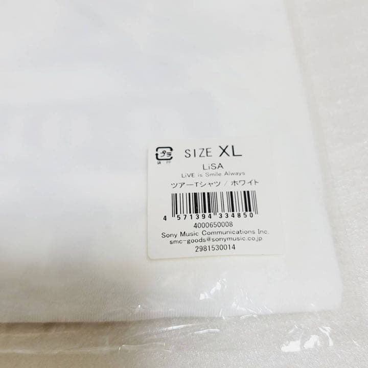LiSA LiVE is Smile Always Tシャツ　ホワイト　XL