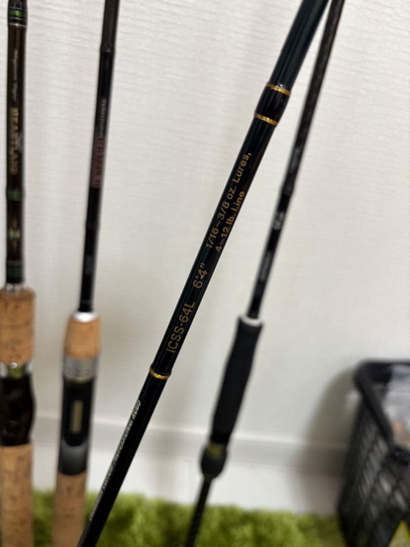 ハートランドなど バスロッド 4本セット コルクハンドル