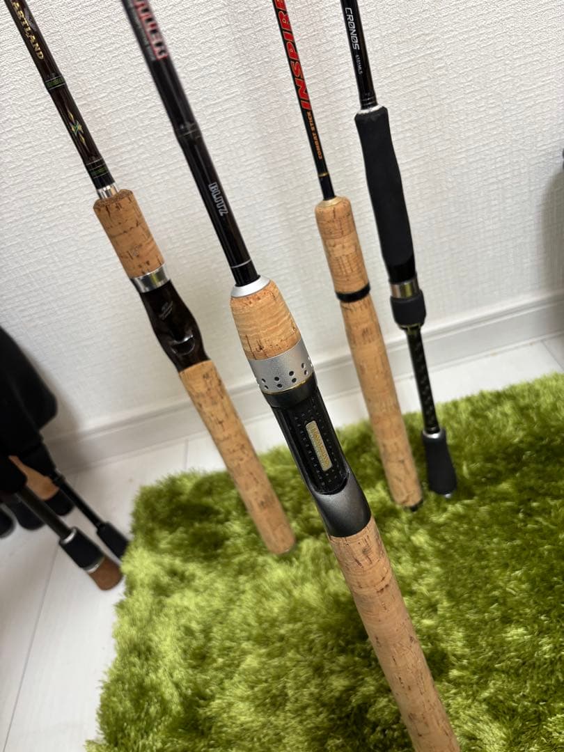 ハートランドなど バスロッド 4本セット コルクハンドル