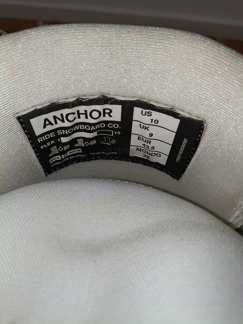 RIDE ANCHOR 28センチ スノーボードブーツ