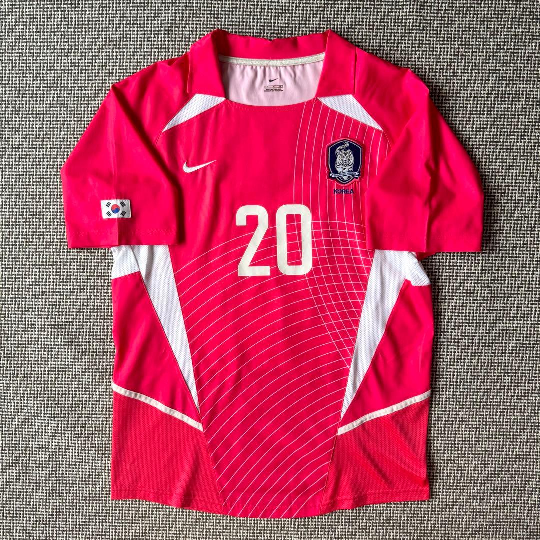 【新品タグ無し・日韓W杯モデル】洪明甫 ＃２０ 韓国代表 ２００２（H）