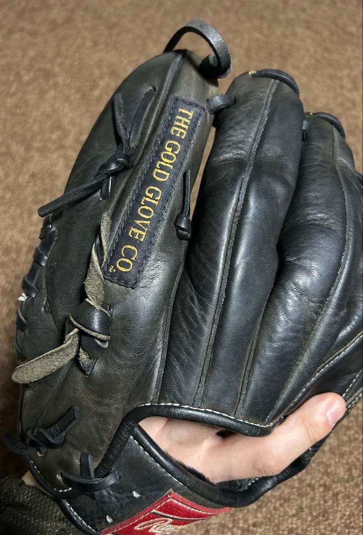 日本未発売　USA Rawlings 軟式一般グローブ 黒 レザー