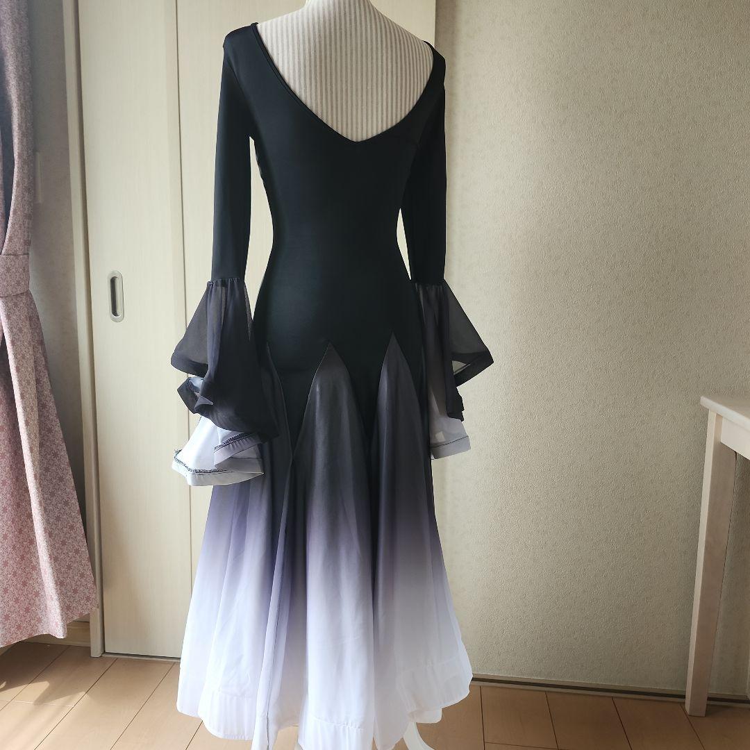 社交ダンスドレス 黒と紫のグラデーション