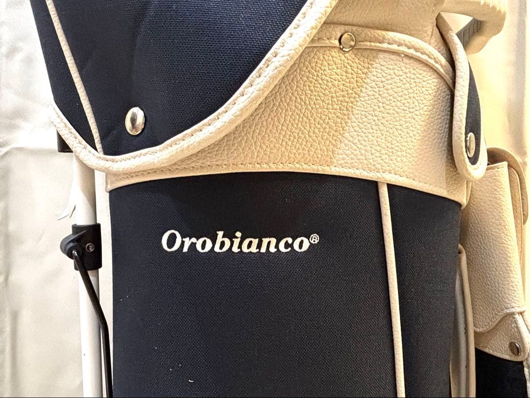 ほ　 【美品】Orobianco キャディバッグ ネイビー/ホワイト