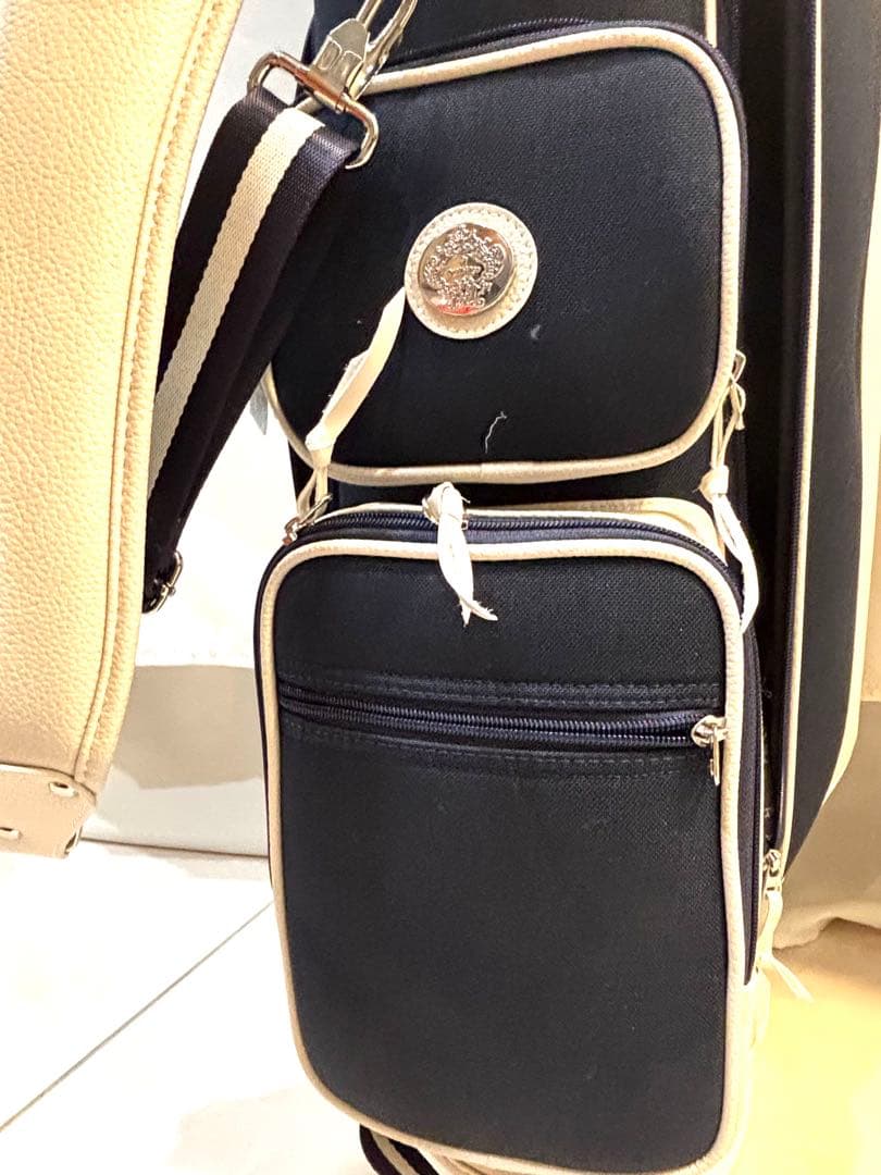 ほ　 【美品】Orobianco キャディバッグ ネイビー/ホワイト