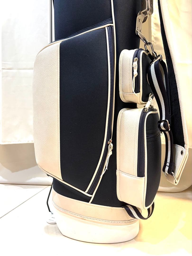 ほ　 【美品】Orobianco キャディバッグ ネイビー/ホワイト