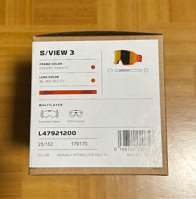 新品SALOMON S/VIEW3レッドレンズ TOMATOレッド全天候22%引