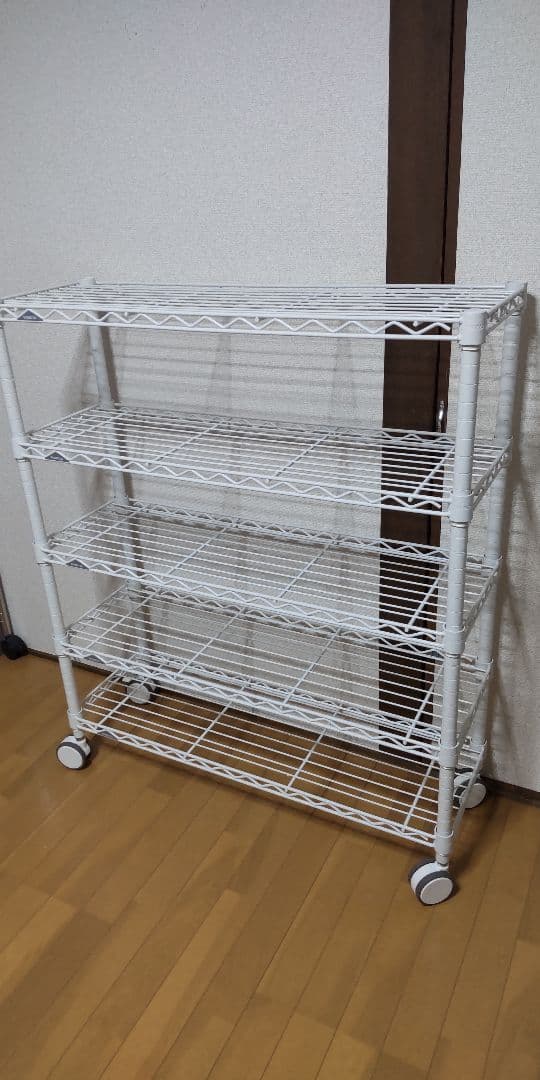 スチールラック 全国配送料無料 ERECTA ホワイト キャスター付