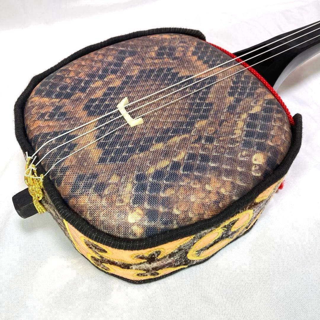 【即納】三線 沖縄 人工皮 蛇革 蛇皮 収納袋 付属品 初心者 和楽器