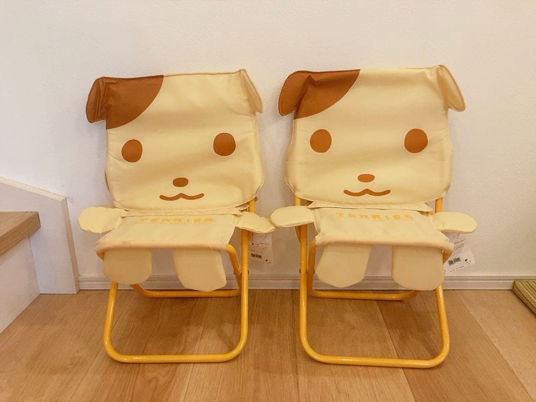 新品 マザーグースの森 犬の折り畳み式チェア 椅子 2個セット レア