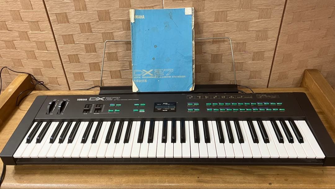 Yamaha DX27 FM音源キーボード ヤマハシンセサイザー　付属品多数