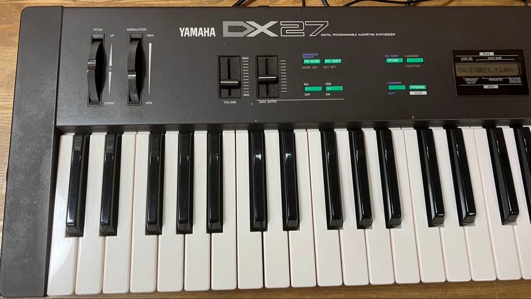 Yamaha DX27 FM音源キーボード ヤマハシンセサイザー　付属品多数