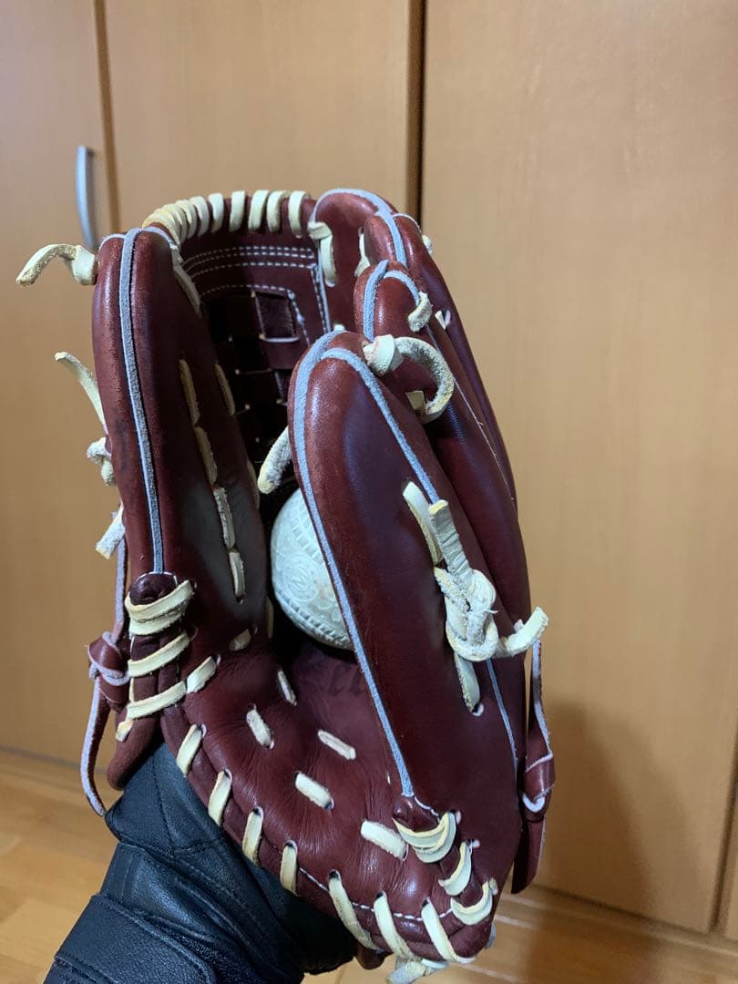 【最終価格】Zeems 軟式グローブ 茶色 ストライプデザイン