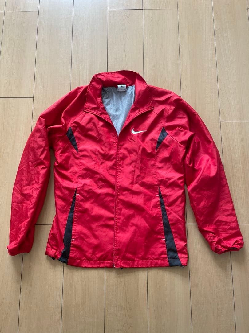 ナイキ NIKE ウインドブレーカー上下 赤黒 メンズ Lサイズ