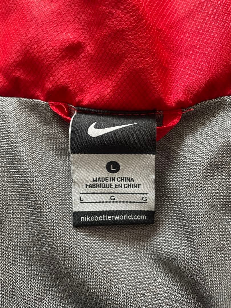 ナイキ NIKE ウインドブレーカー上下 赤黒 メンズ Lサイズ