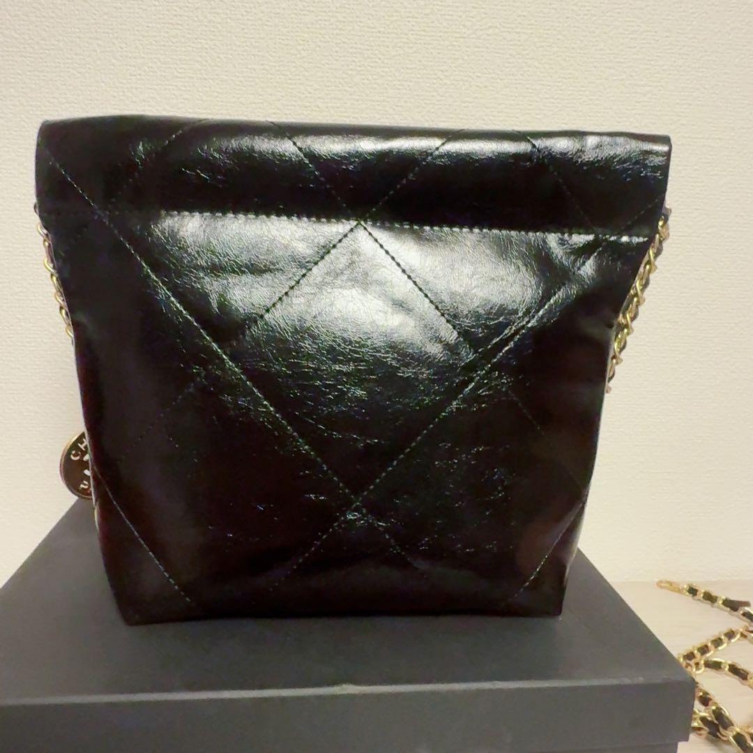 CHANEL ブラックレザー ショルダーバッグ ノベルティ 2way ポーチ付き