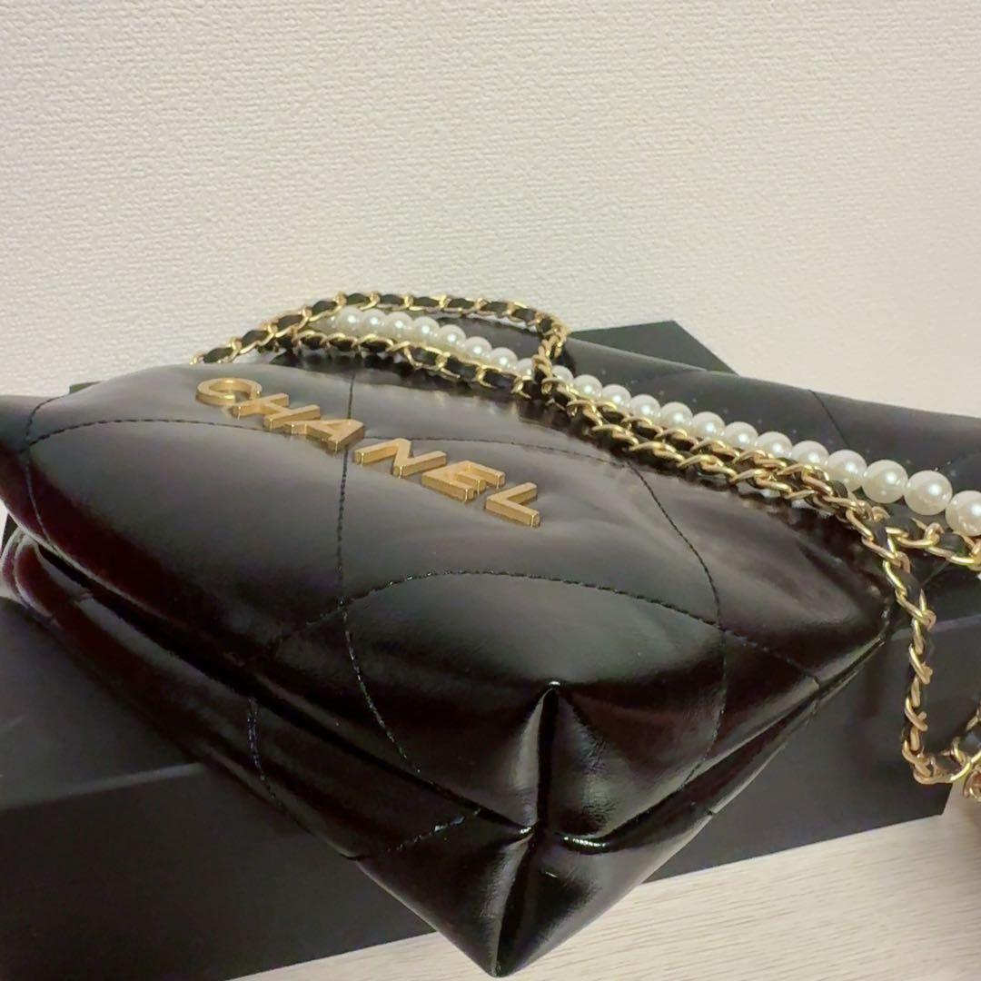 CHANEL ブラックレザー ショルダーバッグ ノベルティ 2way ポーチ付き