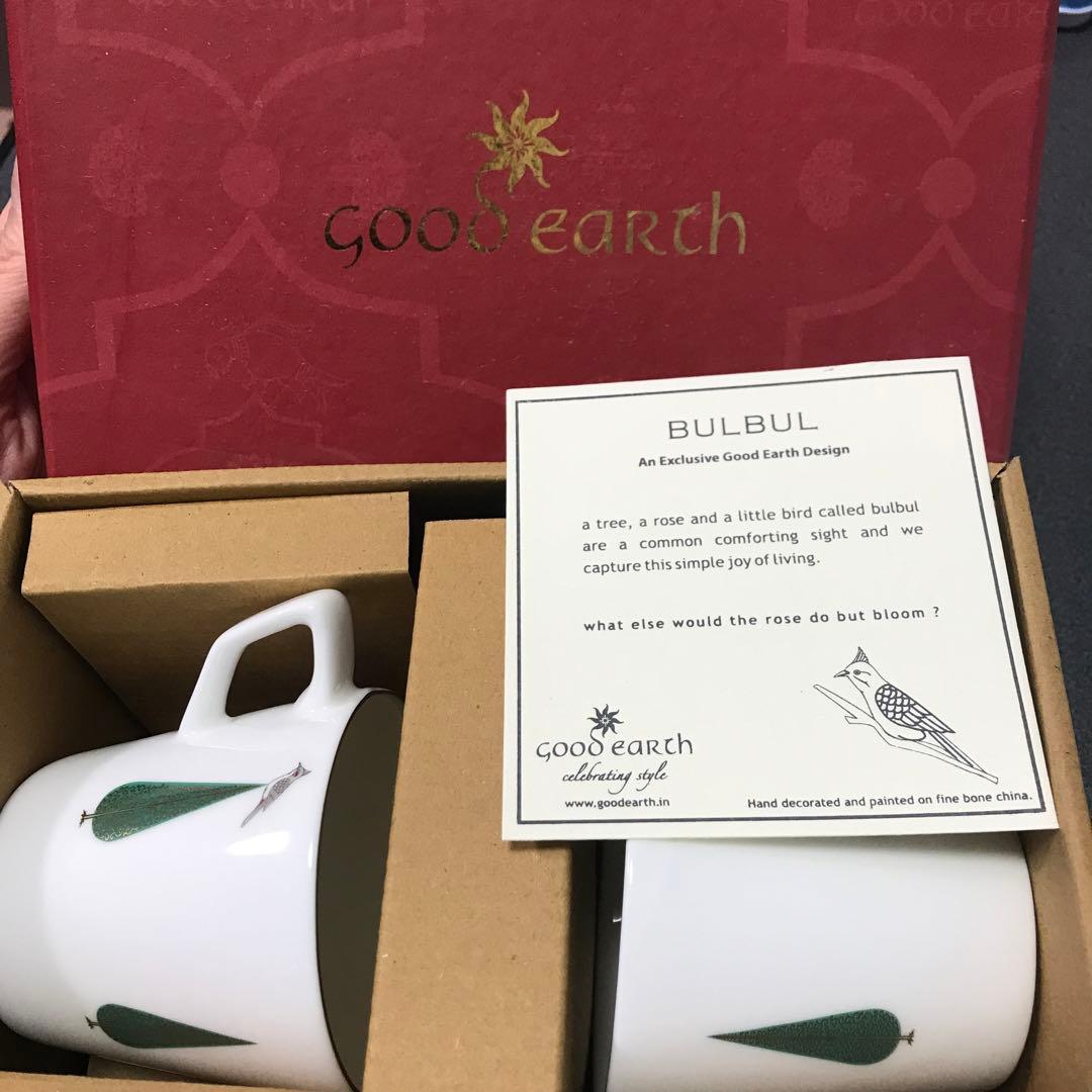インド good earth ティーセット2客 新品未使用