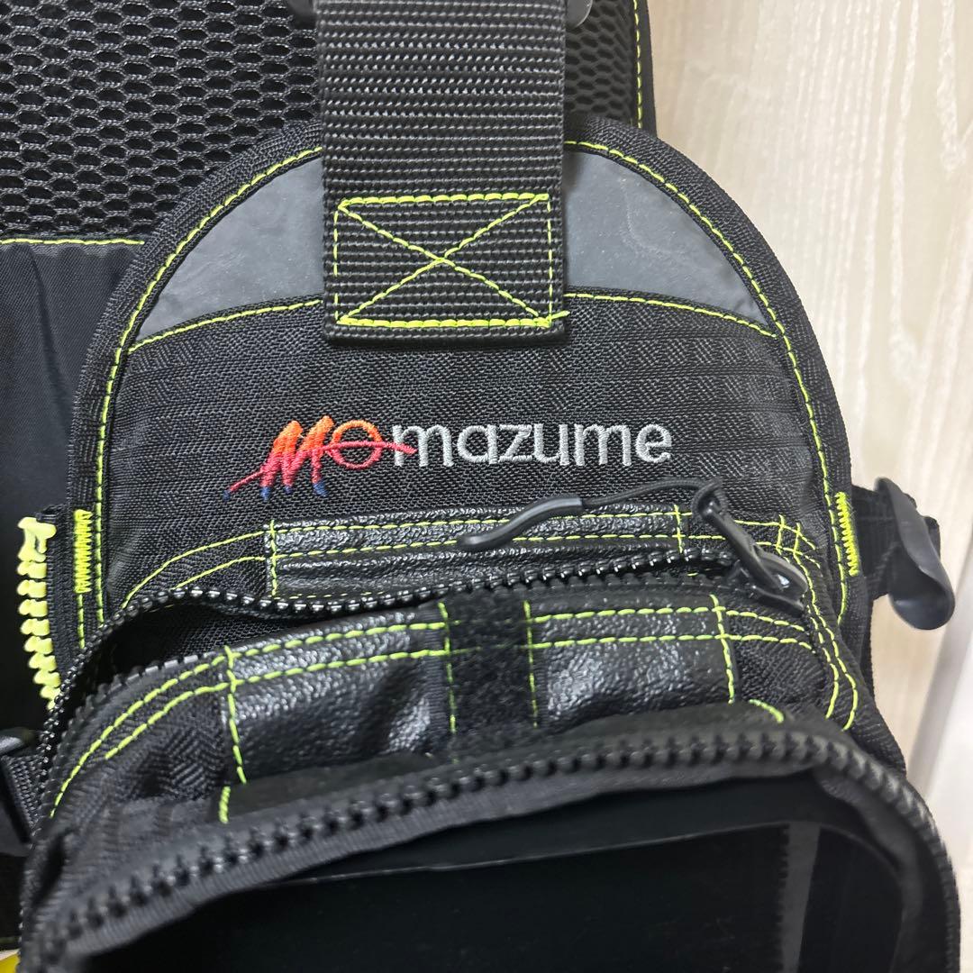 mazume フィッシングベスト 黒/黄緑