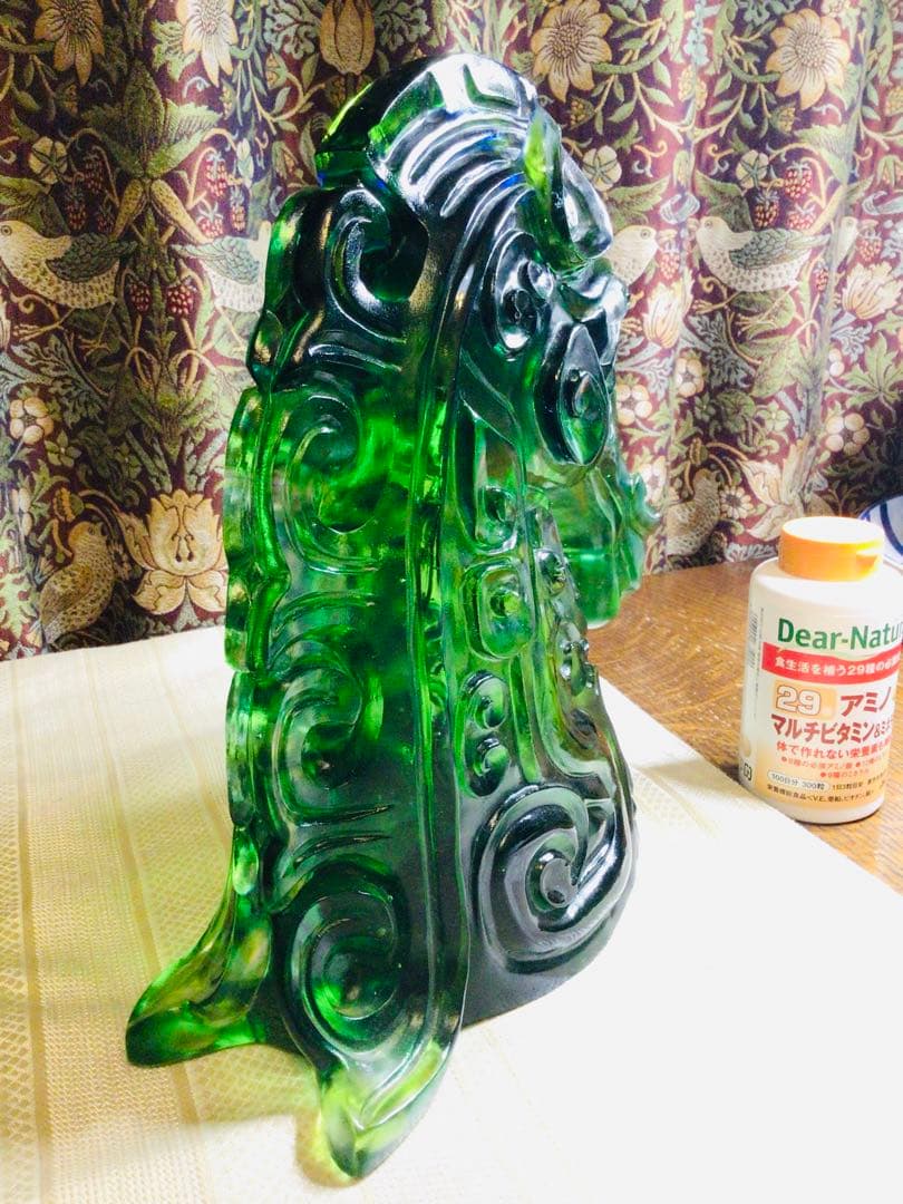 琉璃工房・LLGF・水晶琉璃・キングダム・王騎・甲冑馬・鎧馬・特大約9kg・美品