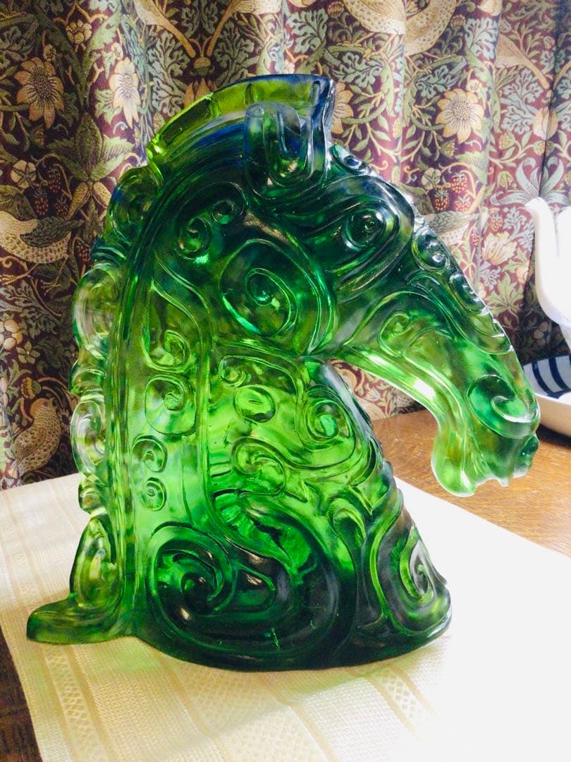 琉璃工房・LLGF・水晶琉璃・キングダム・王騎・甲冑馬・鎧馬・特大約9kg・美品