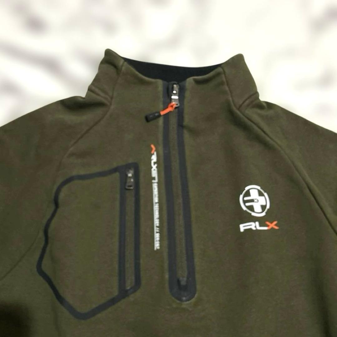極美品☆RLXラルフローレン　ゴルフウェア　スウェット　カーキ　ハーフジップ