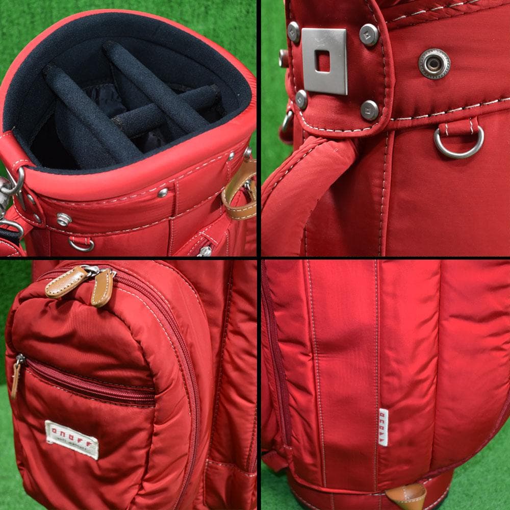 ONOFF/オノフ レディース キャディバッグ８.５型【レッド】超美品！