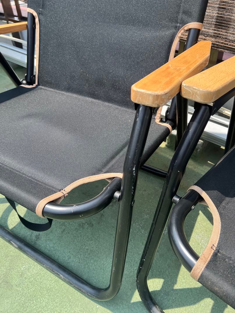 激安送料込‼️ 2個セット!!クイックキャンプ 一人掛け ローチェア ブラック