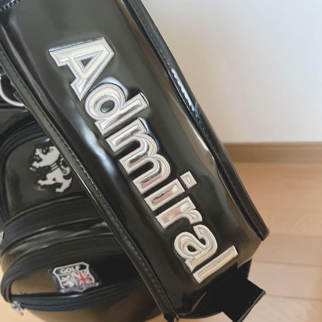 K140 美品！Admiral アドミラル ブラックエナメル キャディバッグ