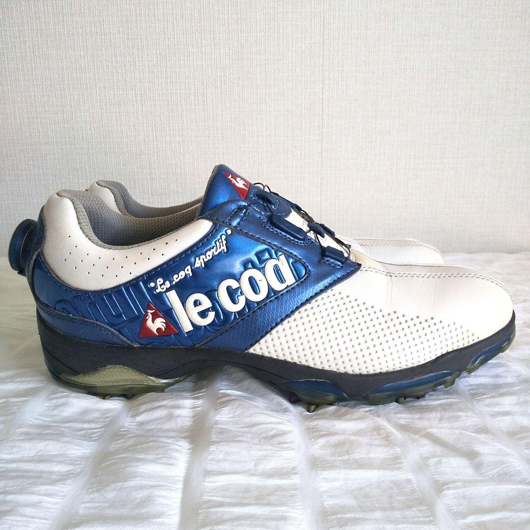 美品 le coq sportif ゴルフシューズ 25cm ダイヤル スパイク