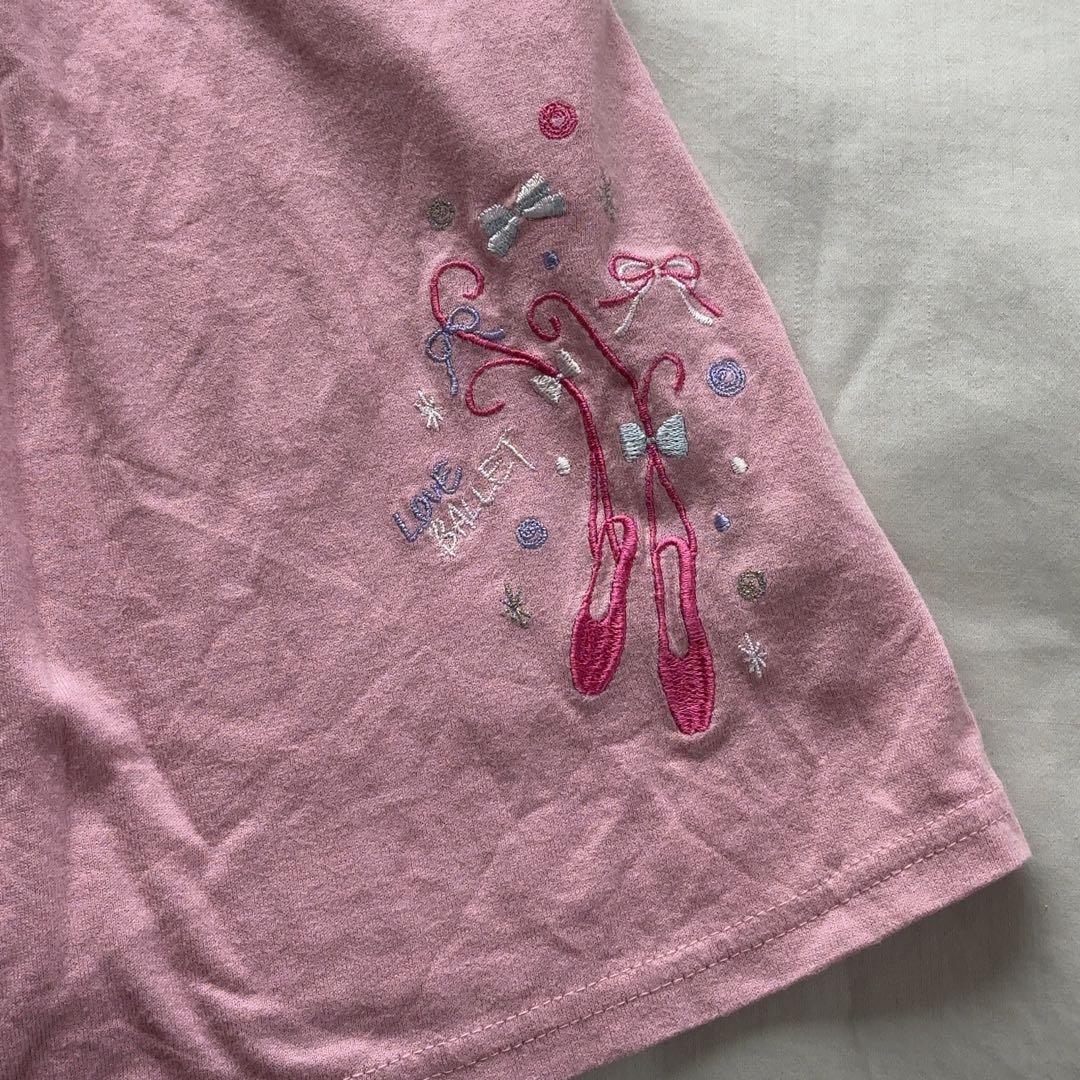 チャコット　ジップアップ　ワンピース　バレエ刺繍ジッパードレス 長袖