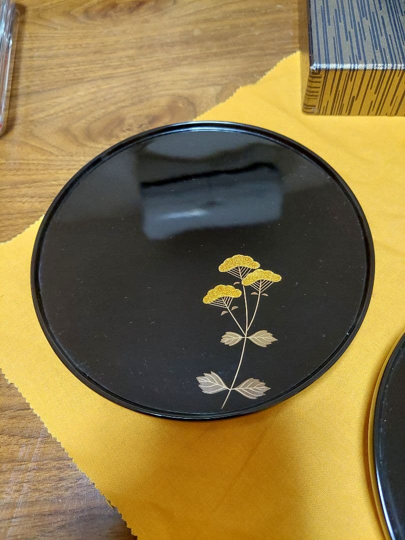 新品未使用　伝統工芸輪島塗　5枚セット　一点物