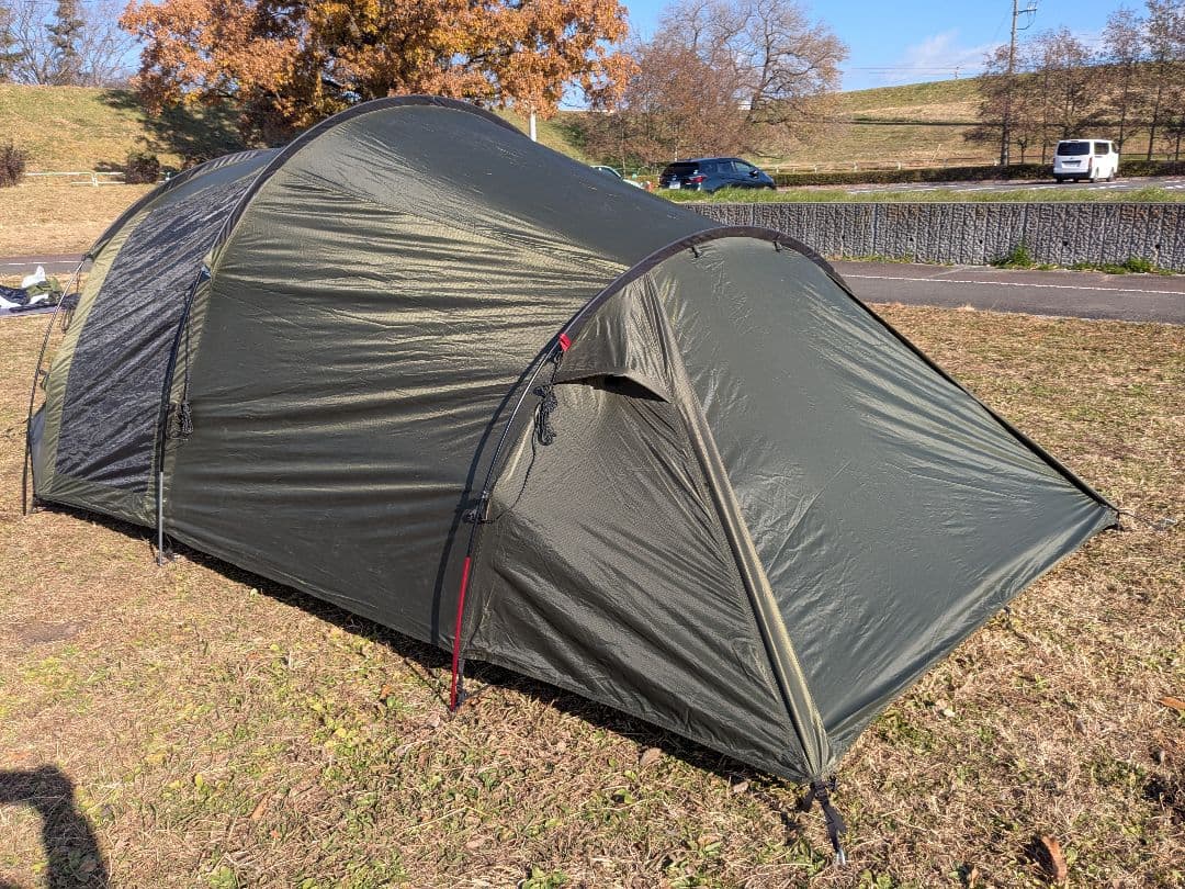 【訳あり】TOMOUNT　トンネル2ルームテント　グランドシート付き