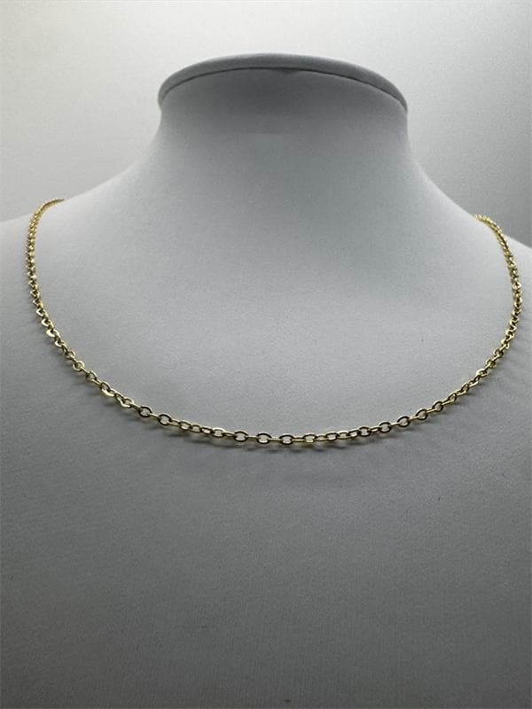 STAR JEWELRY K18アズキチェーンネックレス1.68gホ一ルマ一ク刻