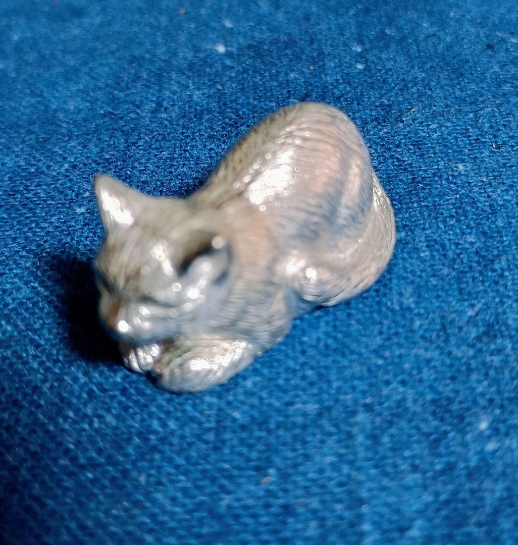 猫デザインの錫製(ピューター)箸置き 6個セット　太田祐輔氏製作
