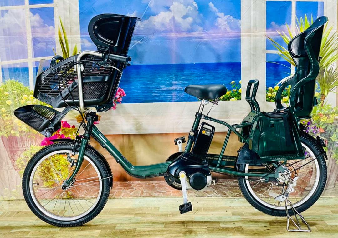 パナソニックギュット⭐️12AH！子供乗せ電動アシスト自転車Y0947-2