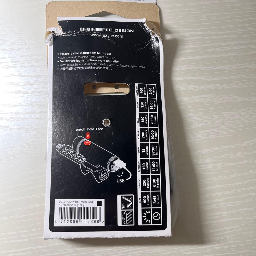 ken　フロントライト　自転車　LEZYNE CLASSIC DRIVE