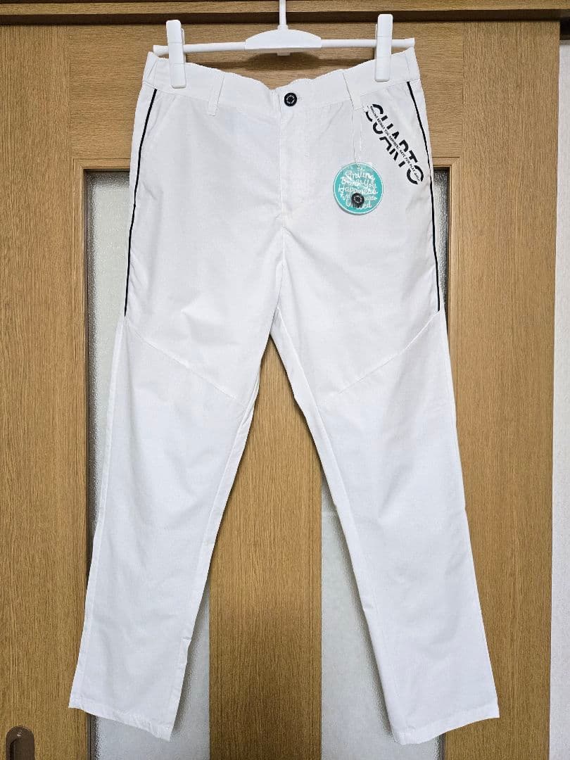【新品タグ付】CUARTO UNITED♡ロゴ　サイドパイピング　ホワイトパンツ