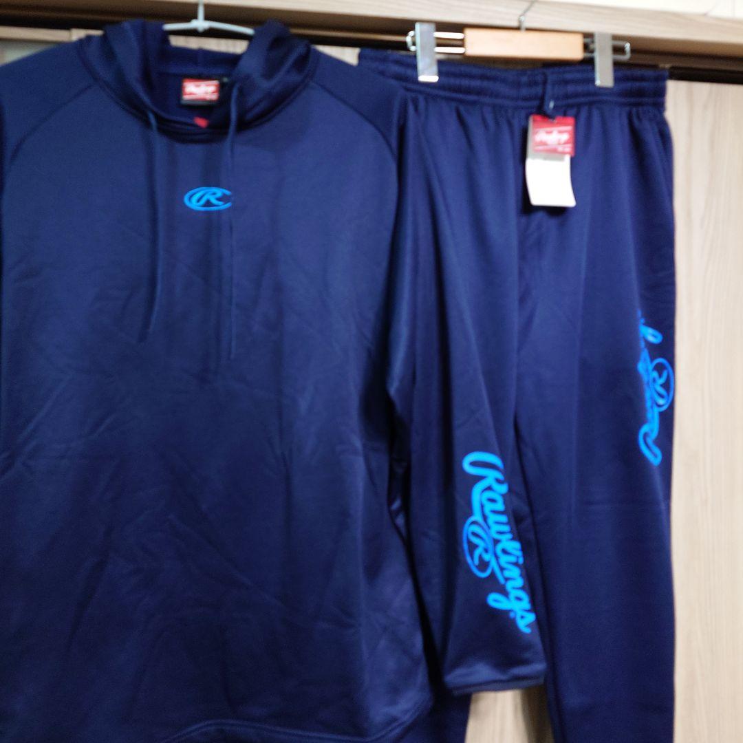 タグ付新品未使用 Rawlings ネイビー パーカーとパンツのセットアップ