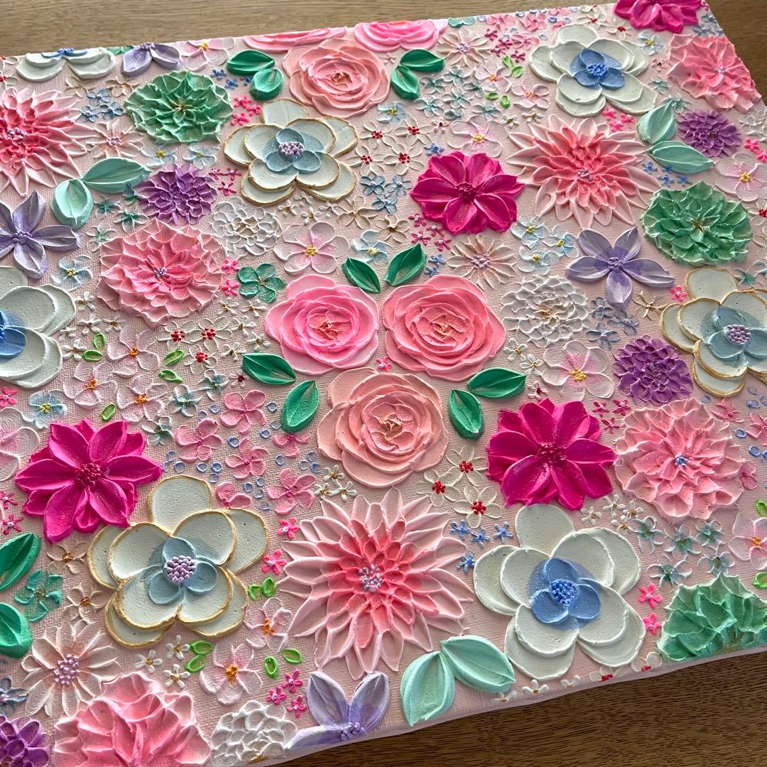 花柄 ピンク ボタニカル フラワーアート 花図鑑 花絵　花柄