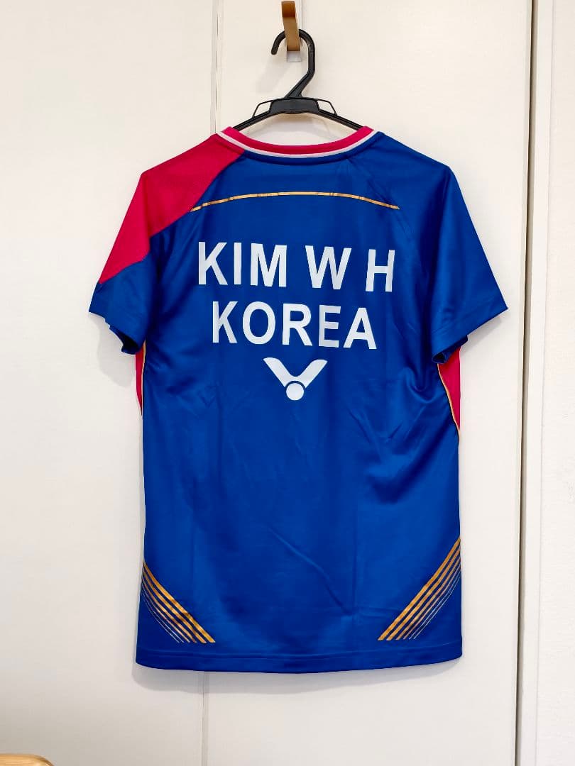 VICTOR韓国代表金元浩選手着用モデル バドミントンシャツトナミ実業団NTT